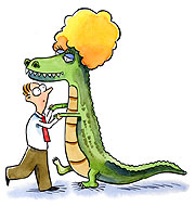 Dancing alligator image