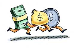 Running money image